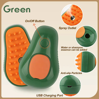 BL-SteamPaws™ - 3-in-1 Electric Pet Grooming & Massage Brush