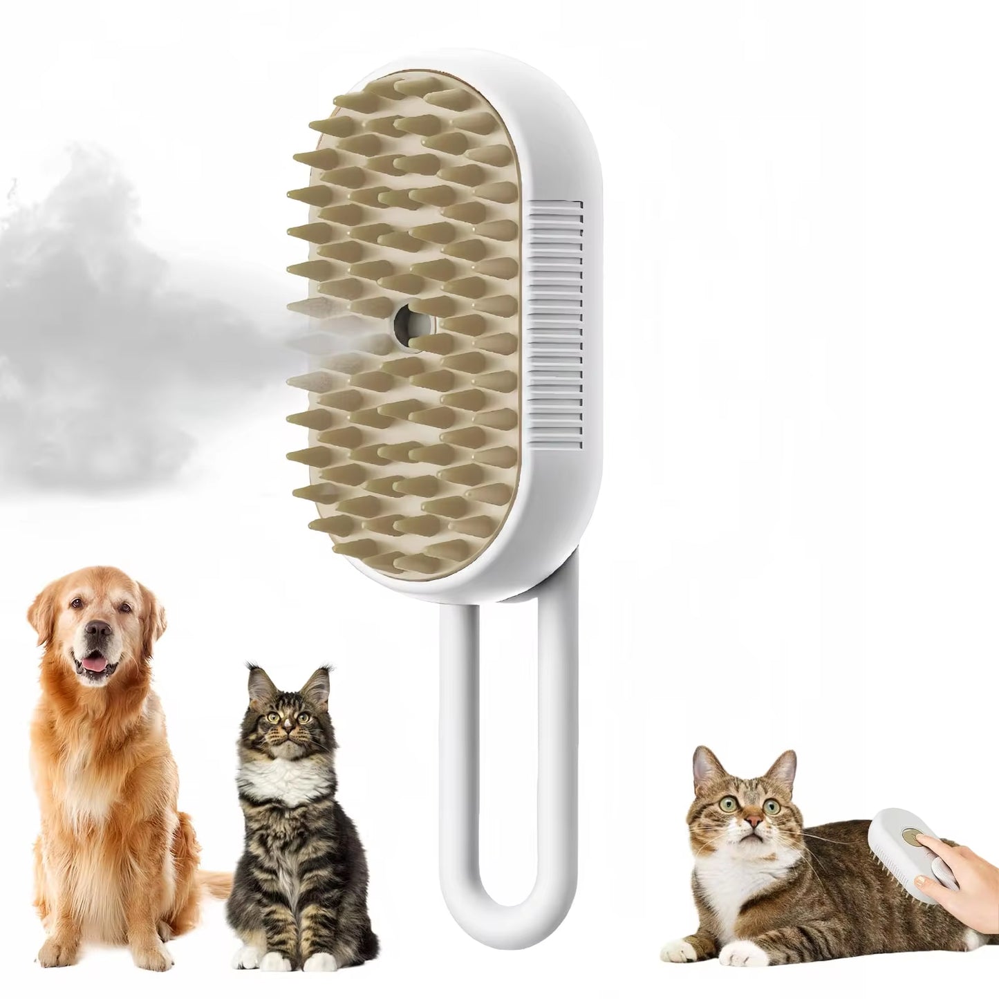 BL-SteamPaws™ - 3-in-1 Electric Pet Grooming & Massage Brush