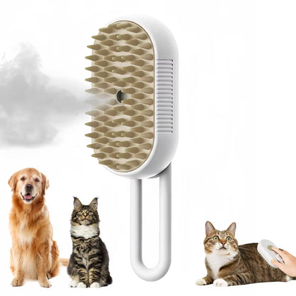 BL-SteamPaws™ - 3-in-1 Electric Pet Grooming & Massage Brush