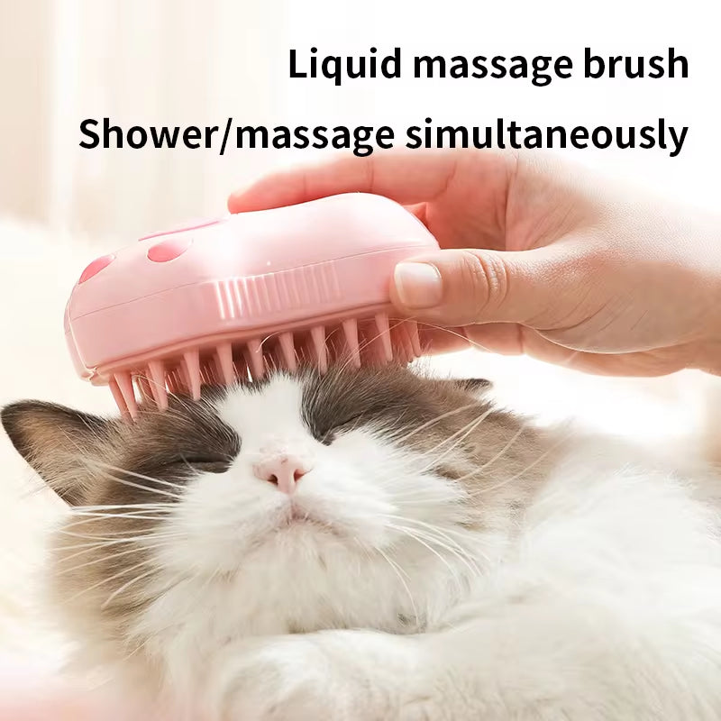 BL-SteamPaws™ - 3-in-1 Electric Pet Grooming & Massage Brush